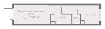 К. пом № ОФ12 Корп.: 7 , Секция 4  в ЖК UP-квартал Новый Московский