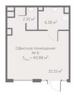 К. пом № ОФ6 Корп.: 7 , Секция 2  в ЖК UP-квартал Новый Московский