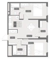 2 ккв № 277 Корп.: 4 , Секция 3  в ЖК UP-квартал Новый Московский