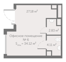 К. пом № ОФ6 Корп.: 9 , Секция 4  в ЖК UP-квартал Новый Московский