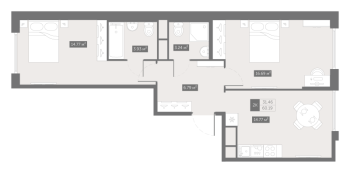 2 ккв № 88 Корп.: 7 , Секция 2  в ЖК UP-квартал Новый Московский