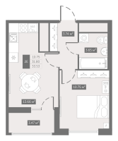 1 ккв № 58 Корп.: 8 , Секция 1  в ЖК UP-квартал Новый Московский