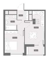 1 ккв № 45 Корп.: 10 , Секция 1  в ЖК UP-квартал Новый Московский