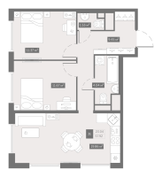 3 ккв (Евро) № 73 Корп.: 8 , Секция 2  в ЖК UP-квартал Новый Московский