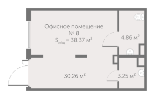 К. пом № ОФ8 Корп.: 7 , Секция 2  в ЖК UP-квартал Новый Московский