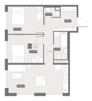 3 ккв (Евро) № 65 Корп.: 8 , Секция 2  в ЖК UP-квартал Новый Московский