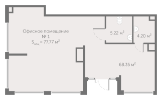 К. пом № ОФ1 Корп.: 10 , Секция 1  в ЖК UP-квартал Новый Московский