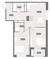 3 ккв (Евро) № 513 Корп.: А , Секция 4  в ЖК UP-квартал 