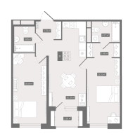 3 ккв (Евро) № 200 Корп.: А , Секция 2  в ЖК UP-квартал 