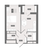 1 ккв № 6 Корп.: Б , Секция 1  в ЖК UP-квартал 