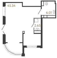 К. пом № 965 Корп.: 3 , Секция 3  в ЖК Ultra City 3.0
