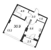 1 ккв № 1192 Корп.: 5 , Секция 2  в ЖК Ultra City