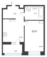 1 ккв № 154 Корп.: 1 , Секция 1  в ЖК Ультра Сити 3.0