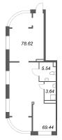 К. пом № 972 Корп.: 4 , Секция 1  в ЖК Ультра Сити 3.0
