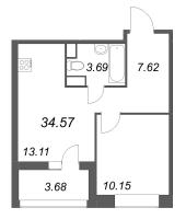 1 ккв № 448 Корп.: 2 , Секция 2  в ЖК Ультра Сити 3.0