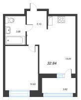 1 ккв № 166 Корп.: 1 , Секция 1  в ЖК Ультра Сити 3.0