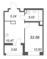 1 ккв № 22 Корп.: 1 , Секция 1  в ЖК Ультра Сити 3.0