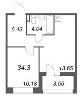 1 ккв № 793 Корп.: 4 , Секция 1  в ЖК Ультра Сити 3.0