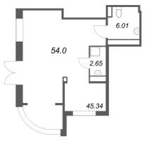 К. пом № 965 Корп.: 3 , Секция 3  в ЖК Ультра Сити 3.0