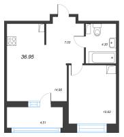 1 ккв № 226 Корп.: 1 , Секция 2  в ЖК Ультра Сити 3.0
