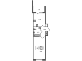 1 ккв № 398 Корп.: 6 , Секция 11  в ЖК Univer City