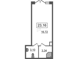 К. пом № НП17 Корп.: 5 , Секция 2  в ЖК Univer City