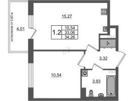 2 ккв (Евро) № 98 Корп.: 11 , Секция 3  в ЖК Univer City