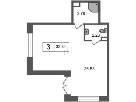 К. пом № НП3 Корп.: 6 , Секция 1  в ЖК Univer City