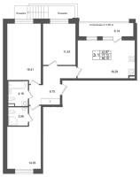 4 ккв (Евро) № 185 Корп.: 9 , Секция 6  в ЖК Univer City