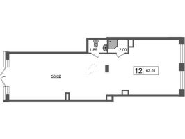 К. пом № НП12 Корп.: 6 , Секция 2  в ЖК Univer City