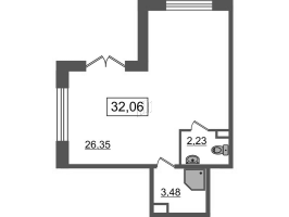 К. пом № НП16 Корп.: 5 , Секция 2  в ЖК Univer City