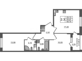 3 ккв (Евро) № 388 Корп.: 11 , Секция 10  в ЖК Универ Сити