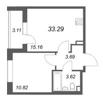 2 ккв (Евро) № 317 Корп.: 7 , Секция 8  в ЖК Универ Сити