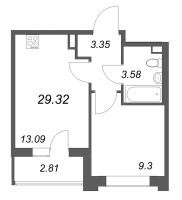 1 ккв № 398 Корп.: 7 , Секция 11  в ЖК Универ Сити