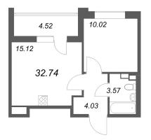 2 ккв (Евро) № 301 Корп.: 7 , Секция 7  в ЖК Универ Сити