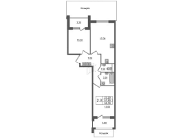 3 ккв (Евро) № 81 Корп.: 1 , Секция 3  в ЖК Универ Сити