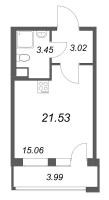 Студия № 430 Корп.: 7 , Секция 12  в ЖК Универ Сити