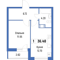 1 ккв № 58 Корп.: 4 , Секция 1  в ЖК Урбанист