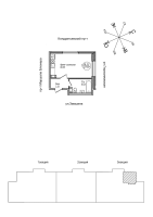 Студия № 395 Корп.: 1 , Секция 3  в ЖК Уют