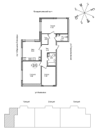 3 ккв № 191 Корп.: 1 , Секция 1  в ЖК Уют