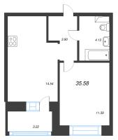 1 ккв № 322 Корп.: У6 , Секция С1  в ЖК Уютный