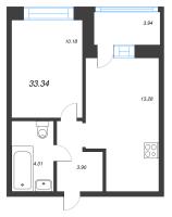1 ккв № 163 Корп.: У6 , Секция С  в ЖК Уютный
