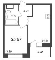 1 ккв № 369 Корп.: У4 , Секция В1  в ЖК Уютный