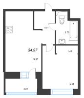 1 ккв № 368 Корп.: У6 , Секция В1  в ЖК Уютный