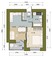 1 ккв № 72 Корп.: У5 , Секция А  в ЖК Уютный