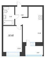 1 ккв № 299 Корп.: У6 , Секция С1  в ЖК Уютный