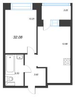 1 ккв № 499 Корп.: У6 , Секция А1  в ЖК Уютный
