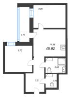 2 ккв № 318 Корп.: У6 , Секция С1  в ЖК Уютный