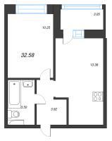1 ккв № 373 Корп.: У6 , Секция В1  в ЖК Уютный