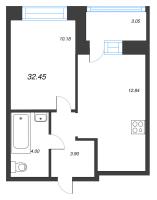 1 ккв № 431 Корп.: У6 , Секция А1  в ЖК Уютный